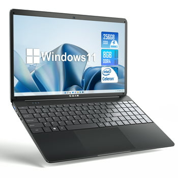 SGIN 15.6 inch 8gb DDR4 256gb ROM Laptop Celeron N4020C CPU 1366*768 HD Windows 11 Home Laptops Computer with 2xUSB 3.0, Bluetooth 4.2, Dual Band Wifi