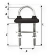 thumbnail image 2 of Wichard Black Watertight U-Bolt - 8mm Diameter - 5/16" - 100mm Lengt... [65441W], 2 of 2