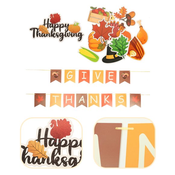 Hytrove 1Jgo Banderín Y Cake Picks Variados Para Decorar Pasteles En Fiestas De Acción De Gracias