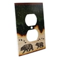 thumbnail image 4 of Pack of 2 Rustic Forest Bear Mother And Cub Double Receptacle Wall Outlet Plate, 4 of 7