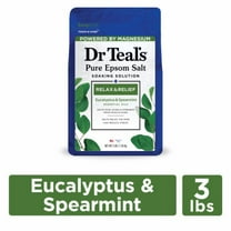 Dr Teal's Relax & Relief Epsom Salt Magnesium Soak with Eucalyptus & Spearmint 3 lb - Pack of 2