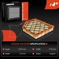 thumbnail image 2 of A-Premium Engine Air Filter Compatible with Cadillac CT5 2020-2023, CT4 2020-2023, 2.0L 2.7L, Replace# 84498926, 2 of 6