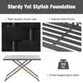 thumbnail image 3 of EUROCO Woven Rope Patio Sectional Sofa Set, 5 Pieces Ergonomically designed Outdoor Furniture Set with Glass Table and Cushions, Conversation Chat Sofa Modern Seating Set, Gray, 3 of 8