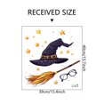 thumbnail image 4 of Adhesivos de pared para Halloween, sombrero de bruja, escoba mágica, estrellas y gafas, 4 of 4