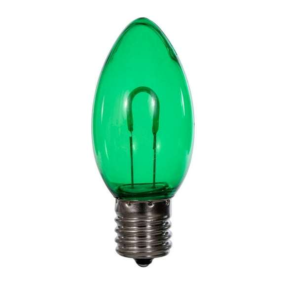 C9 Transp Filament Green Bulb .6W 25/Bag