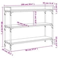thumbnail image 4 of vidaXL Table Console avec Étagères Noir 100x30x80 cm, 4 of 5