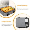 thumbnail image 5 of Insulated Casserole Carrier for Hot or Cold Food Lasagna Lugger Tote for Potluck Parties Grey, 5 of 7