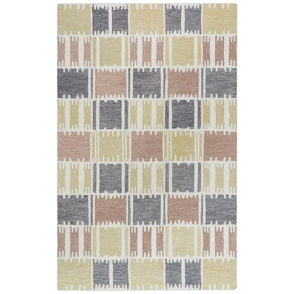 Alora Decor Rivera 7'9" x 9'9" Beige/Ivory/Charcoal Hand-Tufted Area Rug