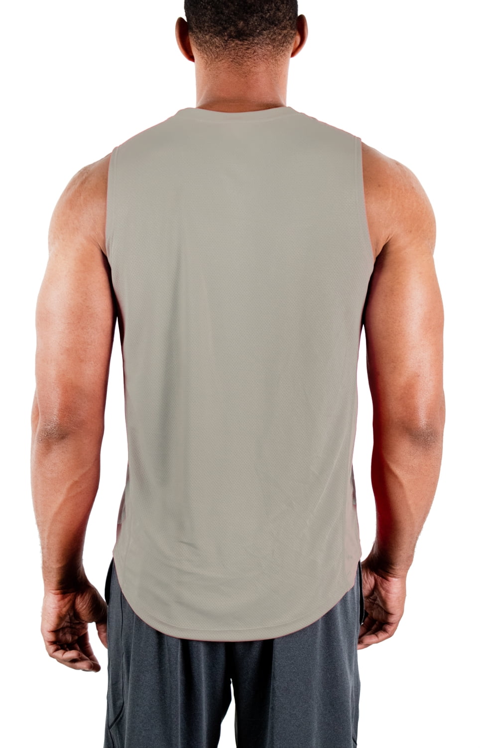 DEVOPS 3 Pack Men's Muscle Shirts Sleeveless dry Fit Gym Workout Tank Top (Large, Black/Navy/Gray)