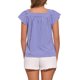thumbnail image 3 of INSPIRAR CHIC Blusa de Mujer de Verano con Cuello Cuadrado y Mangas Cortas de Gingham XS Azul Blanco, 3 of 6