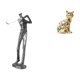 thumbnail image 1 of Figura de resina de gato golfista, escultura moderna de animal golfista, artesanía artística, decoración para amantes del golf, estante, chimenea, ado, 1 of 8