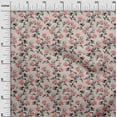 thumbnail image 3 of oneOone Velvet Light Red Fabric Floral Retro Quilting Supplies Print Sewing Fabric By The Yard 58 Inch Wide, 3 of 5