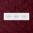 thumbnail image 4 of Kotton Culture 600TC Pinch Pleated Duvet Cover, 100% Egyptian Cotton (Wine, Cal King/King, 1 Piece), 4 of 6