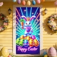 thumbnail image 4 of weibbin Easter Bunny Door Banner with Eggs - 35x71 Inch Vertical Polyester Flag for Front Door, Spring Party Backdrop, Style E, 4 of 6