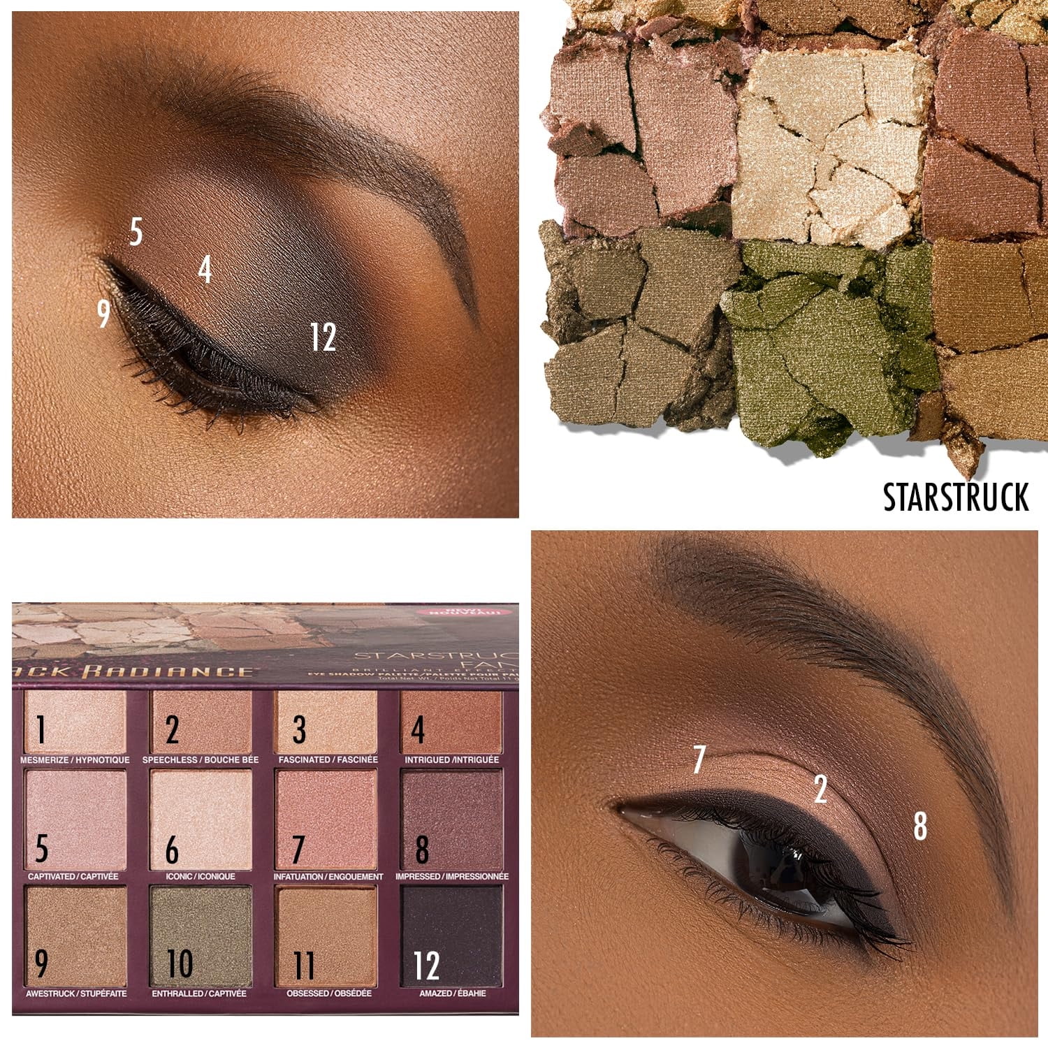 Black Radiance Brilliant Effects Eye Shadow Palette - Starstruck