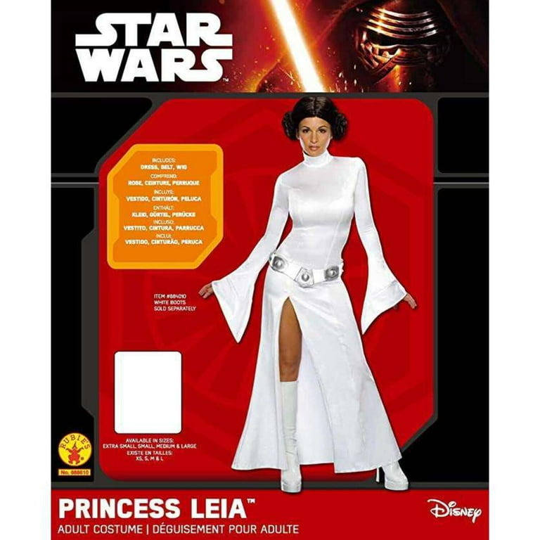 Morris Costumes Rubie's Princess Leia White Dress Halloween Costume for  Women, Adult Small - Walmart.com
