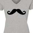thumbnail image 4 of Inktastic Mustache Women's V-Neck T-Shirt, 4 of 5
