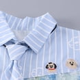 thumbnail image 6 of Afuyipoi Boys 2PC Summer Outfit Sets (0-6 Years), Cute Toddler Daily Outfit Soft Lightweight Summer Wear 100%Cotton Summer Short Sleeve Shirt & Shorts Set Blue 1T, 6 of 7