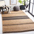 thumbnail image 2 of SAFAVIEH Natural Fiber Seanna Striped Area Rug, Natural/Black, 6' x 6' Square, 2 of 8