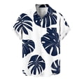 thumbnail image 5 of Hesxuno Men Beach Casual Button Down Shirts Palm Tree Printed Short Sleeve Shirt Big and Tall Summer Tops Funky Hawaiian Party Shirts Breathable Lightweight Resort Wear Shirts White XL, 5 of 8