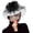 Black White, variant on Fascinators Hat Mesh Veil Feathers Hat with a Headband and a Clip Tea Party Headwear for Women