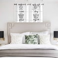 thumbnail image 4 of Black White Kitchen Curtains Short 54 Inch Length, Cartoon Farmhouse Retro Grommet Top Bedroom Living Room Curtains, Light Filtering Cafe Curtain Drapes 2 Panels Set 84''x54'', 4 of 9
