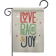 Ornament Collection G192050-BO 13 x 18.5 in. Love Peace & Joy Garden Flag with Winter Christmas Double-Sided Decorative Vertical Flags House Decoration Banner Yard Gift