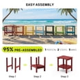 thumbnail image 2 of FUNDAZE HDPE 2-Layer End Table for Living Room, Outdoor Side Table, Patio Small End Table, Dark Red, 2 of 12