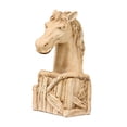 thumbnail image 3 of Figura de cabeza de caballo, adorno de escritorio de resina, escultura artesanal, decoración para el año Nuevo chino, para oficina, estantería o sala Imitación de madera, 3 of 9