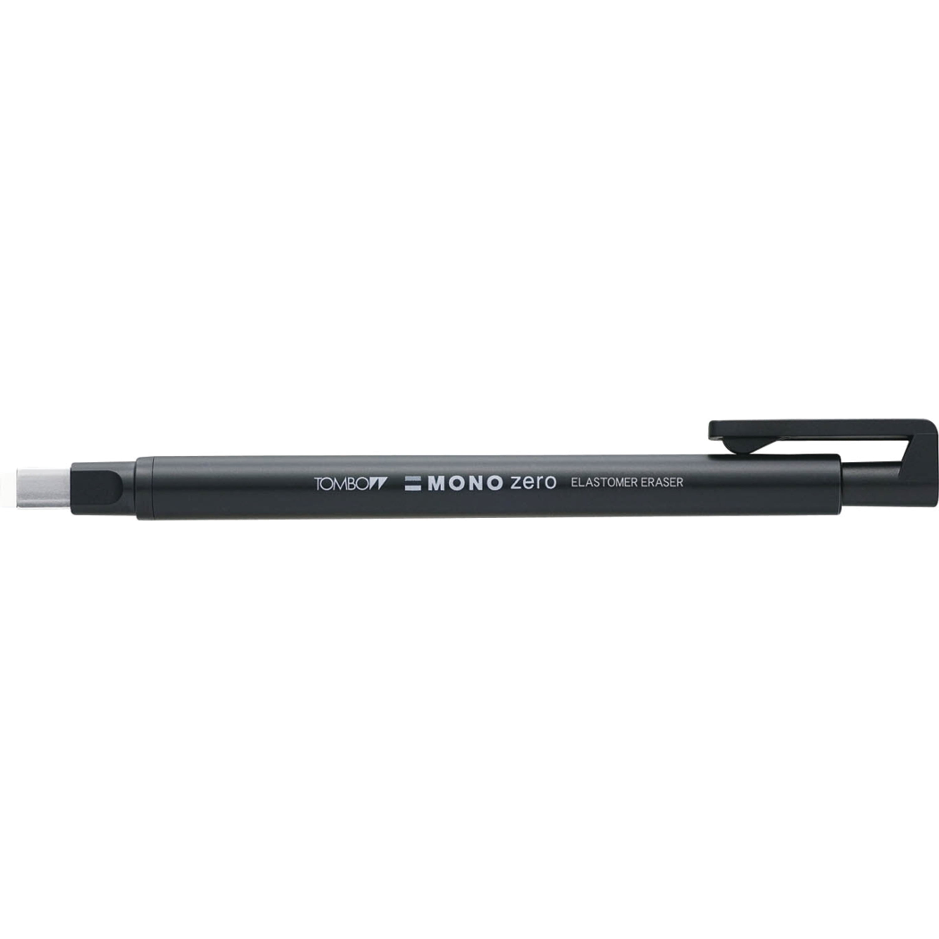 Silver Body Tombow Mono Zero Circular Shape Elastomer Eraser Pen 2 Refills 