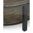thumbnail image 5 of Modus Furniture Canyon Solid Wood and Metal Round Coffee Table in Washed Grey, 5 of 7