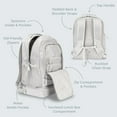 thumbnail image 3 of Bentgo® Kids 2-in-1 Backpack & Insulated Lunch Bag - Glitter Designed 16” Backpack for School & Travel - , Durable, Water Resistant, Padded, & Large Compartments (Glitter Edition - Silver), 3 of 6
