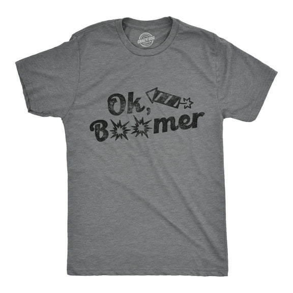 Mens Ok Boomer Fireworks T Shirt Funny 4th Of July Graphic Novelty Tee Graphic Tees