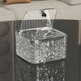 thumbnail image 1 of Water Ripples Desktop Trash Can Large Capacity Pops-up Lid Transparent Trash Can Multi-functional Lights Luxuries Desktop Sundries Storage Bins, 1 of 6