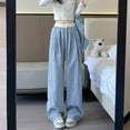 thumbnail image 2 of Bixock Women Fall and Winter Clothes,Women Casual Pants,Women's Elastic High Waist Straight Floor-length Casual Pants, 2 of 5