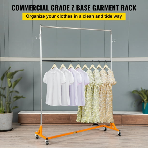 VEVOR Z Rack, Adjustable Industrial Garment Rack with Sturdy Steel