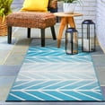thumbnail image 3 of Lush Ambience Outdoor Rug - Waterproof, Reversible, Crease Free, Stain Resistant, Fade Resistant - Recycled Plastic Area Rugs for Patio, Porch, Deck, Laundry Room - Zoya Aqua 3X5, 3 of 9