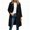 Dark Gray, variant on Womens Fall WinterNotched Lapel Collar Double Breasted Pea Coat Wool Blend Over Coats Long Jackets