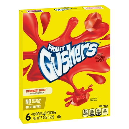 Betty Crocker Fruit Gushers Strawberry Splash, 6 ct, 5.4 oz