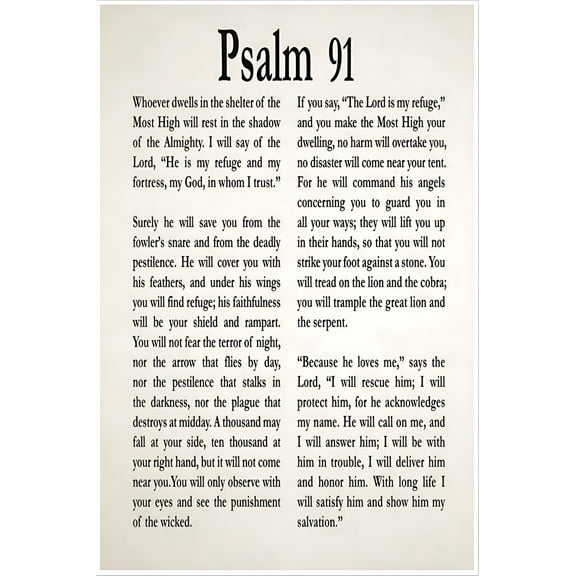 Psalm 91 Wall Art poster He Who Dwells In The Secret Place Canvas Print Christian Scripture Canvas Wall Art For Home Office