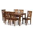 thumbnail image 2 of Baxton Studio Zamira Modern and Contemporary Transitional Walnut Brown Finished Wood 7-Piece Dining Set, 2 of 7