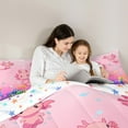 thumbnail image 7 of jejeloiu Cartoon Animal Axolotl Bedding Comforter Set,7pcs,Ocean Sealife Queen Bedding Sets,Colorful Seaweed Shell Queen Sheet Sets For Girls Kid,Breathable Bedroom Decor Reversible, 7 of 7