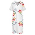 thumbnail image 4 of Verano tiempo Floral suelto bolsillo vestido ropa mujer ropa, 4 of 7