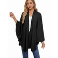 thumbnail image 5 of Elegant One-Piece Cape Wrap, Soft Batwing Sleeve Poncho for Women, Solid Color Shawl, One Size Fits All,6, 5 of 44