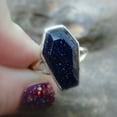 thumbnail image 4 of Genuine Blue Sunstone Gothic Ring, Natural 925 Sterling Silver, Handmade Coffin Gemstone Ring For Women, Ethnic Ring, Birthday Gifts For Mom, Promise Ring (Blue Sunstone), 4 of 9