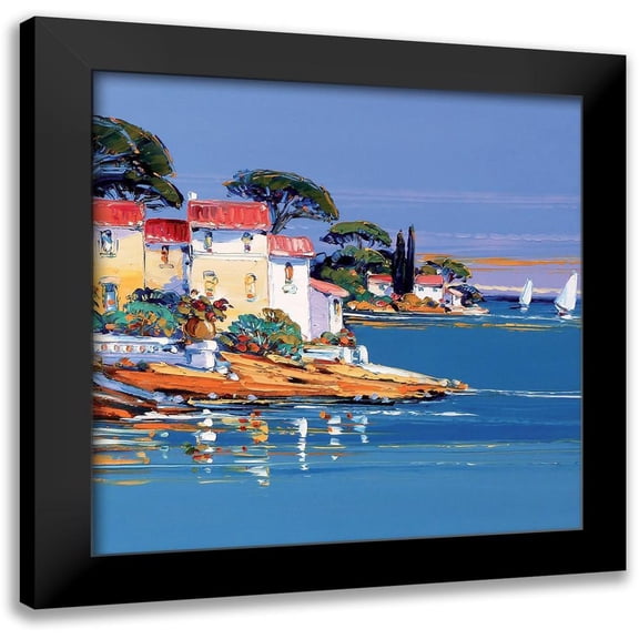 Corbiere 12x12 Black Modern Framed Museum Art Print Titled - La cote Varoise