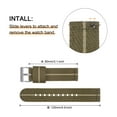 thumbnail image 4 of Uxcell Brown Khaki Nylon Watch Band 20mm Width Soft and Comfortable Nylon Strap with Silver Buckle, 4 of 6