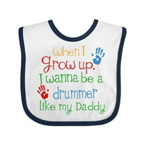 Inktastic Drummer Like Daddy Boys or Girls Baby Bib