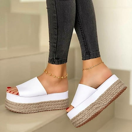 

Women s Ladies Fashion Casual Solid Open Toe Platforms Sandals Beach Shoes Black 6.13128
