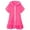 Hot Pink, variant on Girls Swim Cover Up Kids Beach Girls Comfortable Dress Hooded Short Sleeve Beach Dress Girls Swimsuit Cover Up Hot Pink,4-5 Years